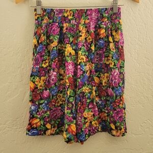 David Wayne 90s Shorts Floral Size Small